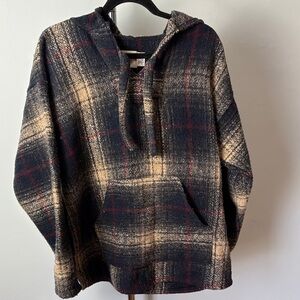 Plaid Hooded Men's pullover